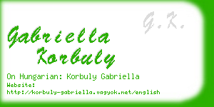 gabriella korbuly business card